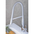 Messing Chrome Pull Down Küchenarmatur einzigen Handgriff Spring Water Tap Mixer